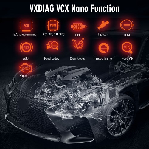 VXDIAG VCX NANO for Ford and Mazda 2 in 1 Diagnostic Tool With Latest Version Software Support Free Update Online