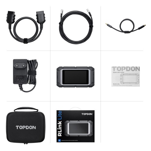 2024 TOPDON RLink Lite 5-in-1 Diagnostic Tool for V-A-G Mercedes Benz BMW Land Rover Porsche Supports CANFD, DOIP, Remote Diagnosis