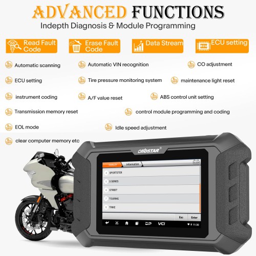 OBDSTAR iScan Harley Motorcycles Diagnostic Tool Motorbike Scanner
