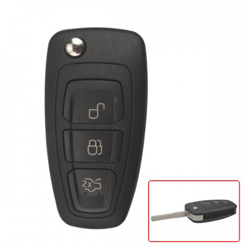 3 Button Remote Key shell with 433mhz (Black) for Ford Made in China