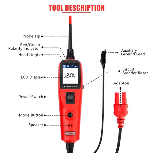 Original Autel PowerScan PS100 Autel PS100 Electrical System Diagnostic Tool