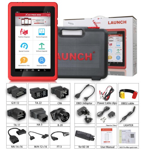 Original Launch X431 ProS Mini Full System Diagnostic Tool 35+ Service, ECU Coding, Active Test, Key Programming, AutoAuth for FCA SGW