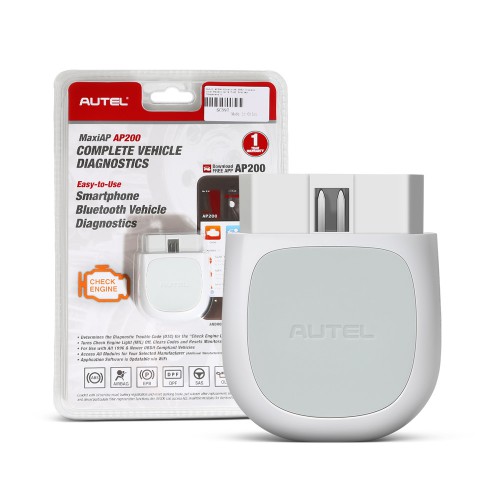 Autel MaxiAP AP200 Bluetooth Scanner with Full Systems Diagnostic AutoVIN Service for Family DIYers Simplified Edition of MK808