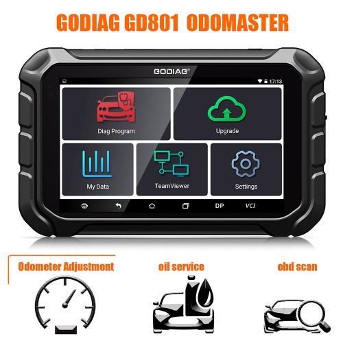 GODIAG GD801 ODOMASTER 7 inch Tablet OBDII Odometer Adjustment Mileage Correction Tool Free Update Online