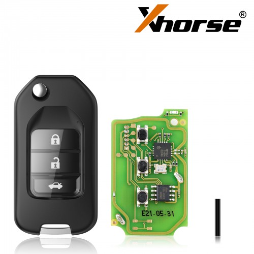 5pcs XHORSE XKHO00EN X004 Honda Type Wireless Universal Remote Key 3 Buttons for VVDI Mini Key Tool