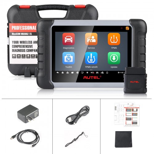 AUTEL MaxiCOM MK808Z-TS MK808S-TS Diagnostic Tool TPMS Relearn Tool Support TPMS Sensor Programming Newly Adds Active Test and Battery Testing