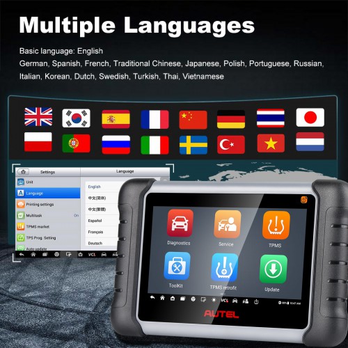 2023 Autel MaxiPRO MP808TS MP808Z-TS Diagnostic Tool With Complete TPMS Service and Sensor Programming Support AutoAuth for FCA SGW