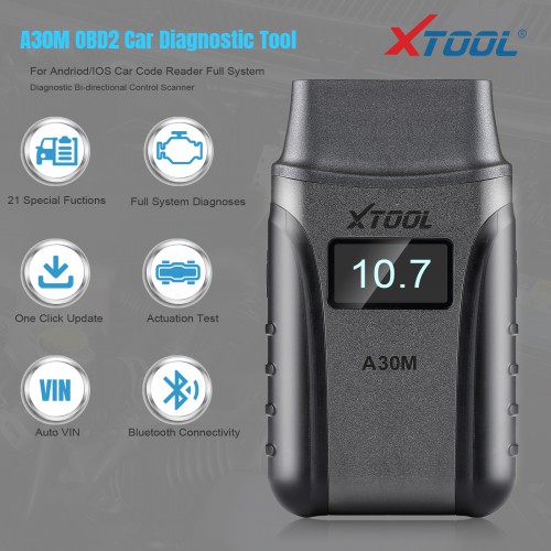 XTOOL A30M OBD2 Car Diagnostic Tool For Andriod/ IOS Car Code Reader Full System Diagnostic Bi-directional Control Scanner