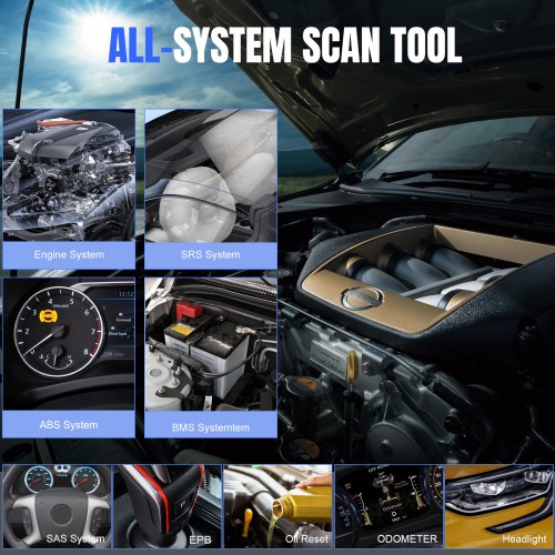 Vident iSmart800 Pro All Systems Automotive Diagnostic Analysis Scanner Support 40+ Service Reset + Coding + Immobilizer+ Odometer Functions