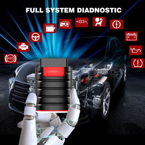 Full Version THINKCAR Thinkdiag Full System OBD2 Car Diagnostic Scan Tool With All Software License 1 Year Free Update