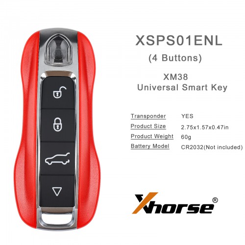 5pcs Xhorse XSPS01EN Porsche Style XM38 Universal Smart Key