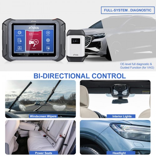 XTOOL D9 Automotive Scan Tool Topology Map Bi-Directional Control ECU Coding Full Diagnostics & 42+ Reset Services