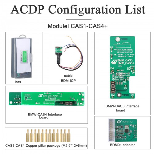 Yanhua Mini ACDP Module1 Module 1 CAS Module for BMW CAS1-CAS4+ IMMO Key Programming & Odometer Reset Via OBD/ICP with License A500