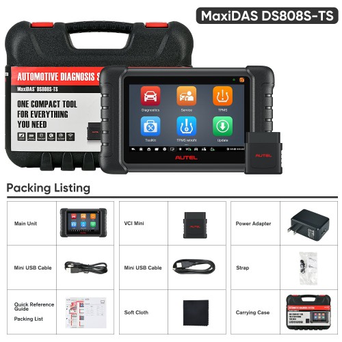 2023 AUTEL MaxiDAS DS808S-TS Wireless All Systems Diagnostic Scanner Complete TPMS Programming Tool 31+ Services (Upgraded of MP808S DS808TS MP808TS)
