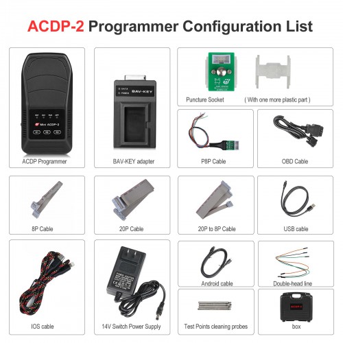 2023 Yanhua Mini ACDP 2 JLR KVM Package Include ACDP-2 Master Basic Module and Module 9 for 2015-2018 Jaguar Land Rover Add Key and All Key Lost