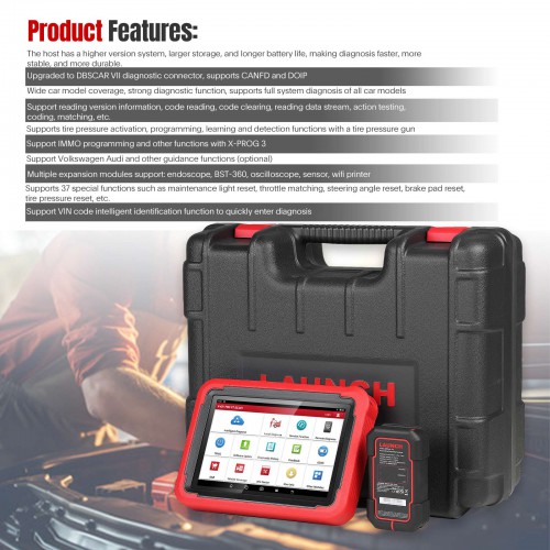 2024 Launch X431 PROS V5.0 Full System Bidirectional Diagnostic Scanner 37 Service Functions TPMS CANFD DOIP FCA AutoAuth