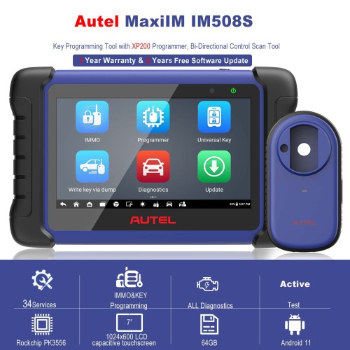 2024 Autel MaxiIM IM508S IM508 II Advanced IMMO and Key Programming Tool Get Free Smart Key Watch & Autel Smart Key