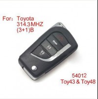 modified remote key 4buttons 314.3MHZ for Toyota (not including the chip)