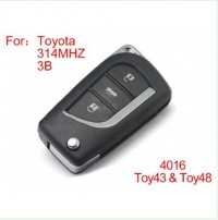modified remote key 3 buttons 314MHZ for Toyota (not including the chip)