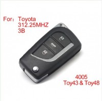 Modified Remote Key 3 Buttons 312MHZ for Toyota (not including the chip SA583)