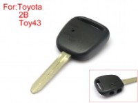 Toyota TOY43 Side Face Remote Key Shell 2 buttons Easy to Cut Copper-nickel Alloy without Logo 10pcs/lot