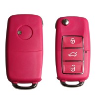 Remote Key Shell 3 Buttons for Volkswagen B5 Type with Waterproof Red 5pcs/lot