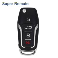 XHORSE XEFO01EN Super Remote Key Ford Style Flip 4 Buttons Built-in Super Chip English Version 5pcs/ lot