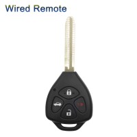 XHORSE XKTO02EN Wired Universal Remote Key Toyota Style Flat 4 Buttons ( English Version ) 5pcs/ lot