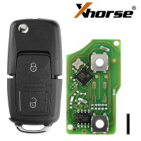 5pcs XHORSE XKB508EN Wire Universal Remote Key B5 Style 2 Buttons