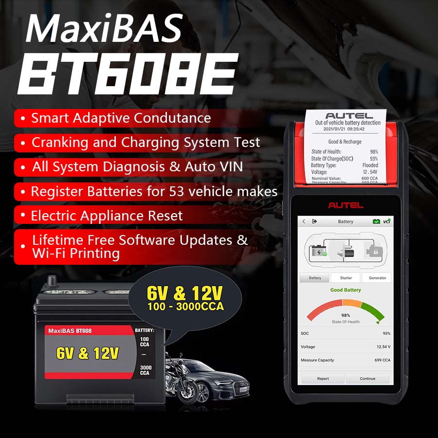 Autel MaxiBAS BT608E Battery Tester-2