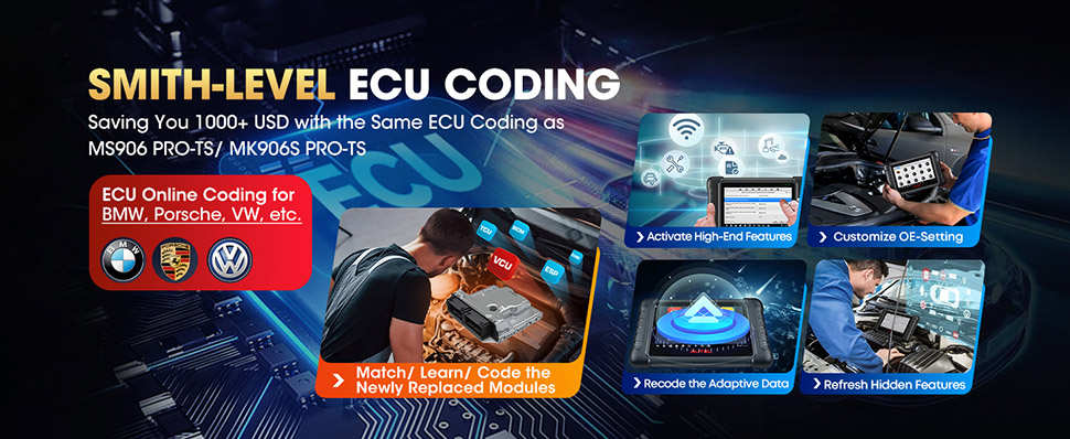AUTEL MaxiDAS DS808S-BT Advanced ECU Online Coding
