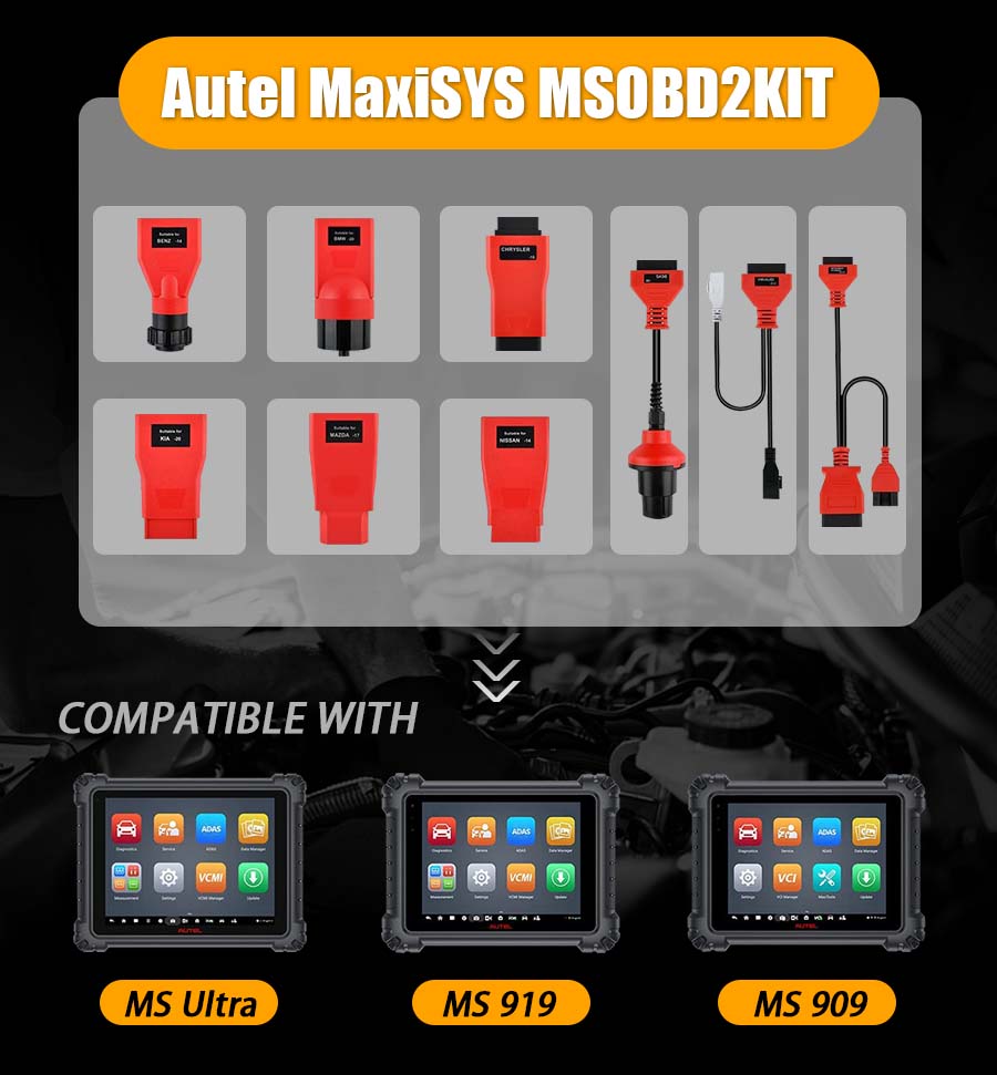 Autel MaxiSys MSOBD2KIT Non-OBDII Adapters Kit-1