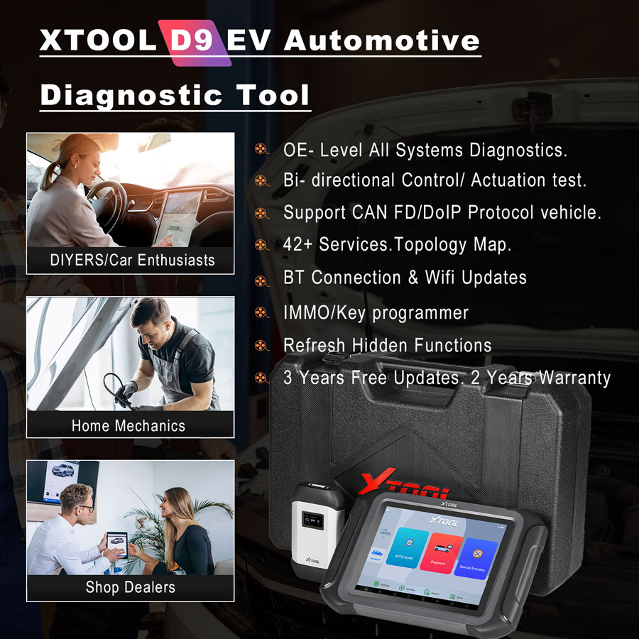 XTOOL D9 EV Electric Vehicles Diagnostic Tablet-1