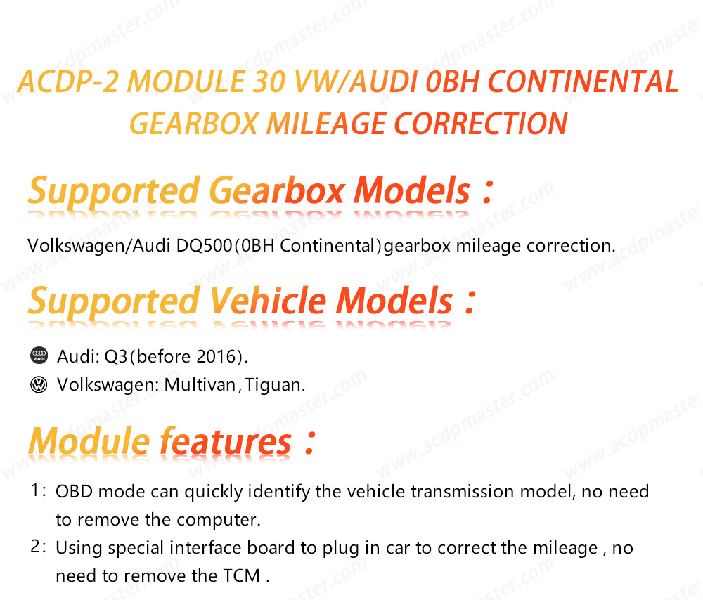 Yanhua ACDP-2 Module 30 for VW/Audi 0BH Continental Gearbox Mileage Correction-1