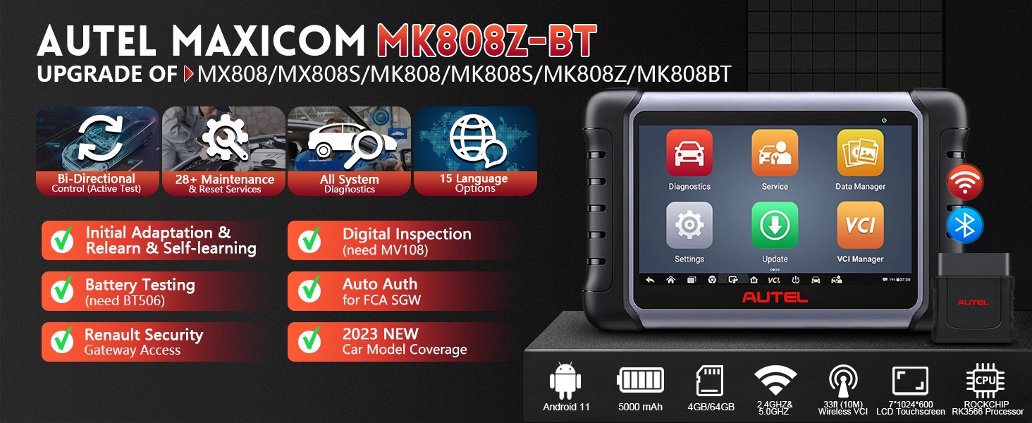 Autel MaxiCOM MK808Z-BT With BT506