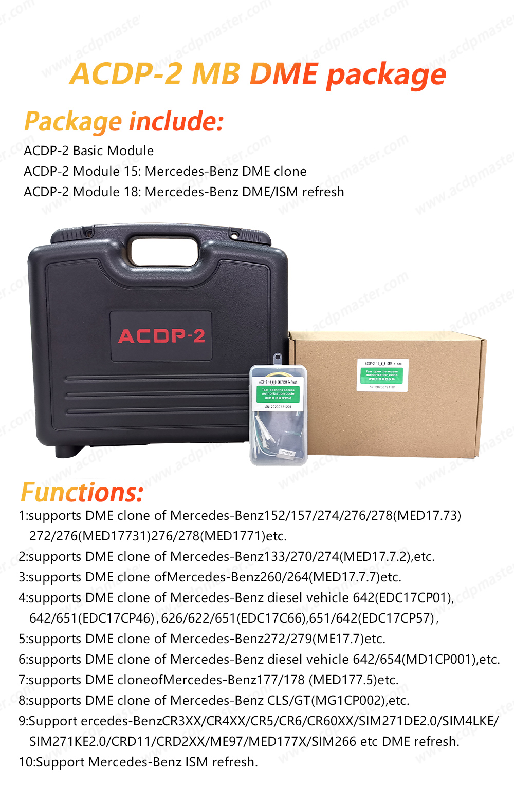 Yanhua Mini ACDP-2 MB DME Package