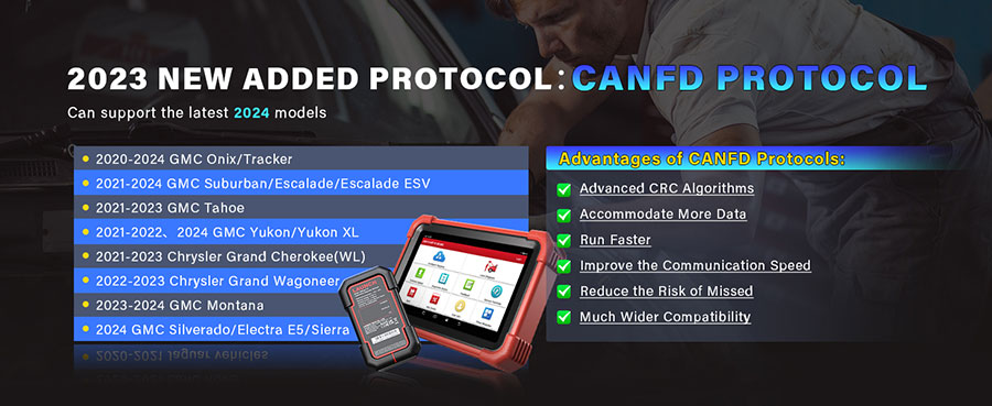 LAUNCH X431 CRP919XBT CANFD protocol