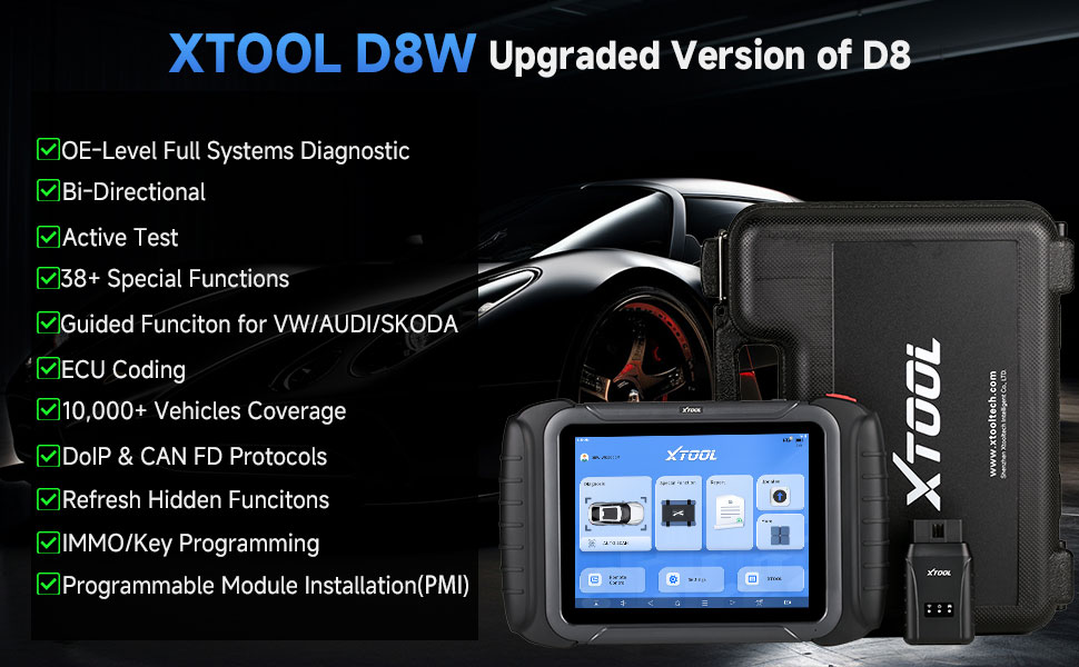 XTOOL D8W ALL IN ONE Diagnostic Tool