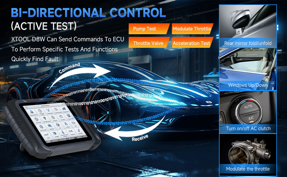 XTOOL D8W Bi-Directional Control ( Active Test)