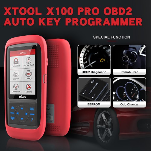 XTOOL X100 Pro2 Car Key Programmer Support IMMO/ OBDII Diagnostic/ Odometer Correction With EEPROM Adapter Free Online Upgrade