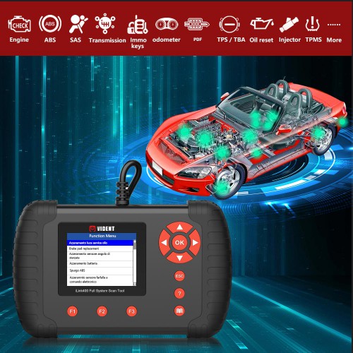 Vident iLink400 Scan Tool - Full System + Functions + Coding (Single Make) Support ABS/ SRS/ EPB/ DPF Regeneration/ Oil Reset