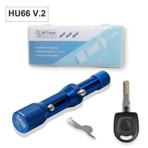NP Tools 2-in-1 HU66 V.2 Professional Locksmith Tool for Audi VW HU66 Lock Pick and Decoder Quick Open Tool