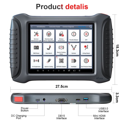 Original XTOOL X100 PAD3 ( X100 PAD Elite ) Car Key programmer Global Version With KC100 And EEPROM Adapter