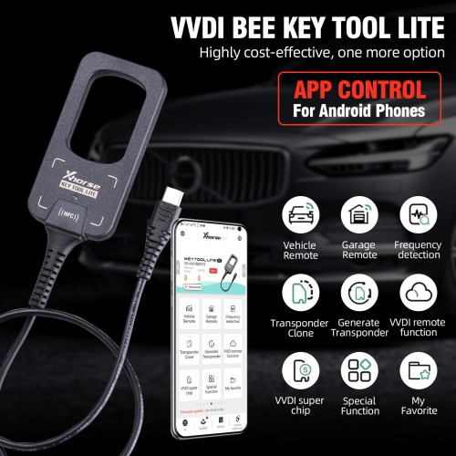Xhorse VVDI BEE Mini Key Tool Lite Support Android with Type C Get Free 6pcs XKB501EN Wired Remotes Key