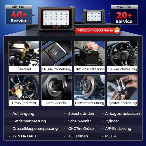 2024 AUTEL MaxiCOM MK900 All System Diagnostic Scanner, 3000+ Active Tests, 40+ Service, CAN FD DOIP, FCA & SGW, New Version of MK808S, MK808BT PRO