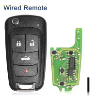 XHORSE XKBU01EN Buick Wired with Folding 4 Buttons Remote Key