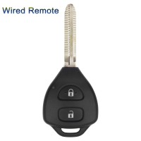 XHORSE XKTO05EN Wired Universal Remote Key Toyota Style Flat 2 Buttons for VVDI VVDI2 Key Tool English Version 5pcs/ lot