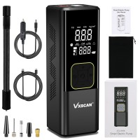 VXSCAN Car Tire Inflator Portable Air Compressor, 150 PSI Fast Inflation 7500mAh Cordless Air Pump, Electric Tire Pump for Car Moto Bike Ball