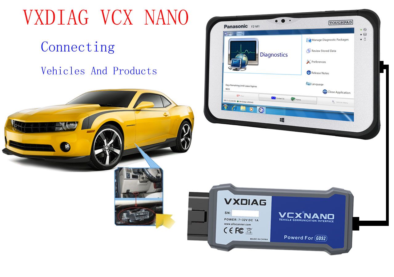 VXDIAG NANO GM USB Connect