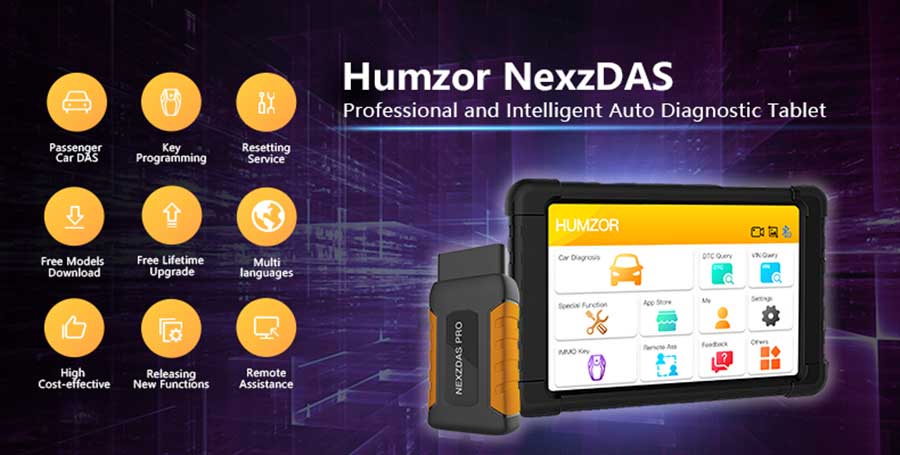 Humzor NexzDAS Pro Full System Auto Diagnostic Tablet